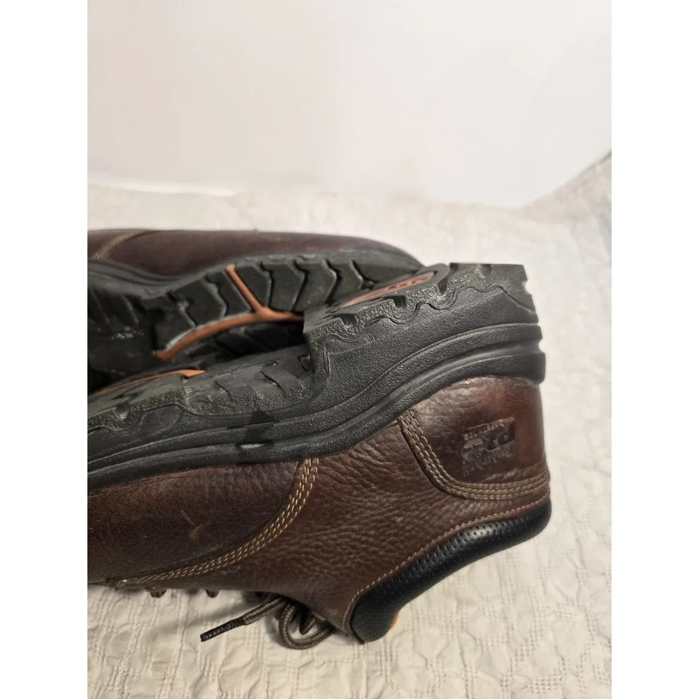 Timberland PRO Titan Mens Size 11 W Brown Leather Oxford Work Boots Ankle High